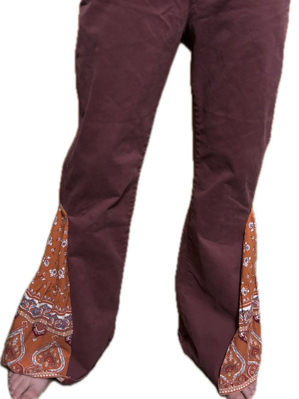 Upcycled Hippie Flare Festival Pants Lee Size 12